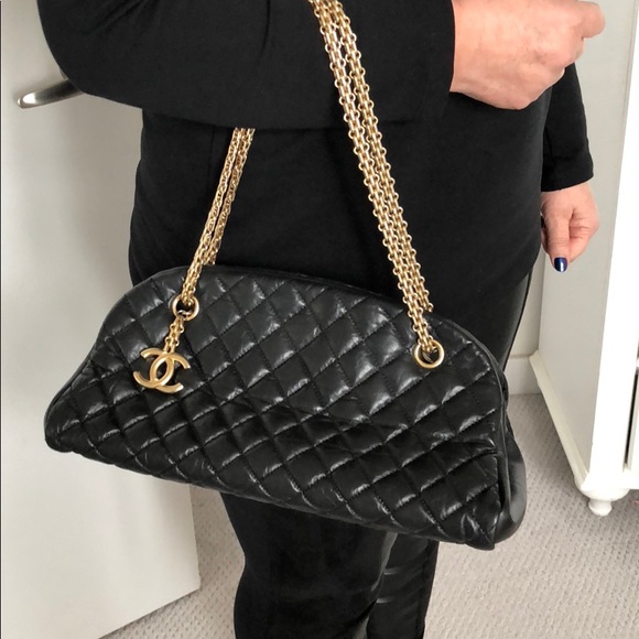 Chanel black just Mademoiselle Bowling Bag - Picture 2 of 8